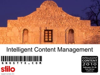 Intelligent Content Management


Copyright © Joe Gollner 2010
 