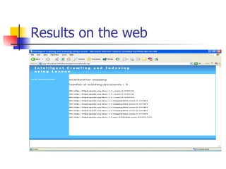 Results on the web
 