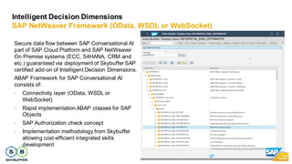 29
Secure data flow between SAP Conversational AI
part of SAP Cloud Platform and SAP NetWeaver
On Premise systems (ECC, S4...