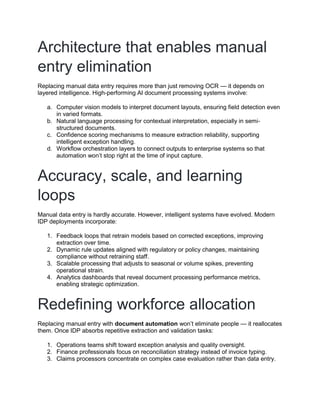 Intelligent Document Processing (IDP) Replacing manual entry | PDF