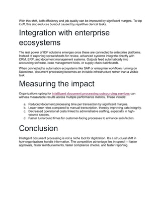 Intelligent Document Processing (IDP) Replacing manual entry | PDF
