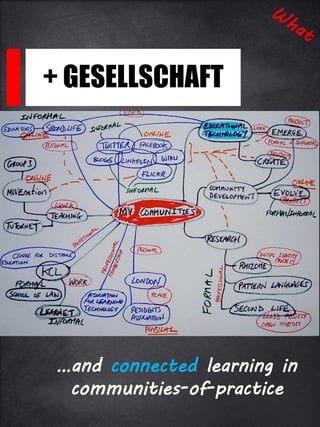 + GESELLSCHAFT
…and connected learning in
communities-of-practice
 