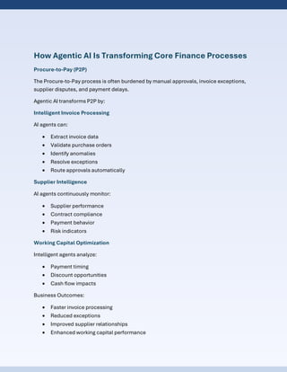 Intelligent Finance Operations How Agentic AI Is Transforming Finance ...