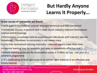 Formulating Courses Formulation: Skills and Training - an update | PPTX
