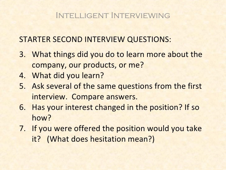 what does a second interview mean