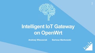 Public
Intelligent IoT Gateway
on OpenWrt
Andrzej Wieczorek Bartosz Markowski
 