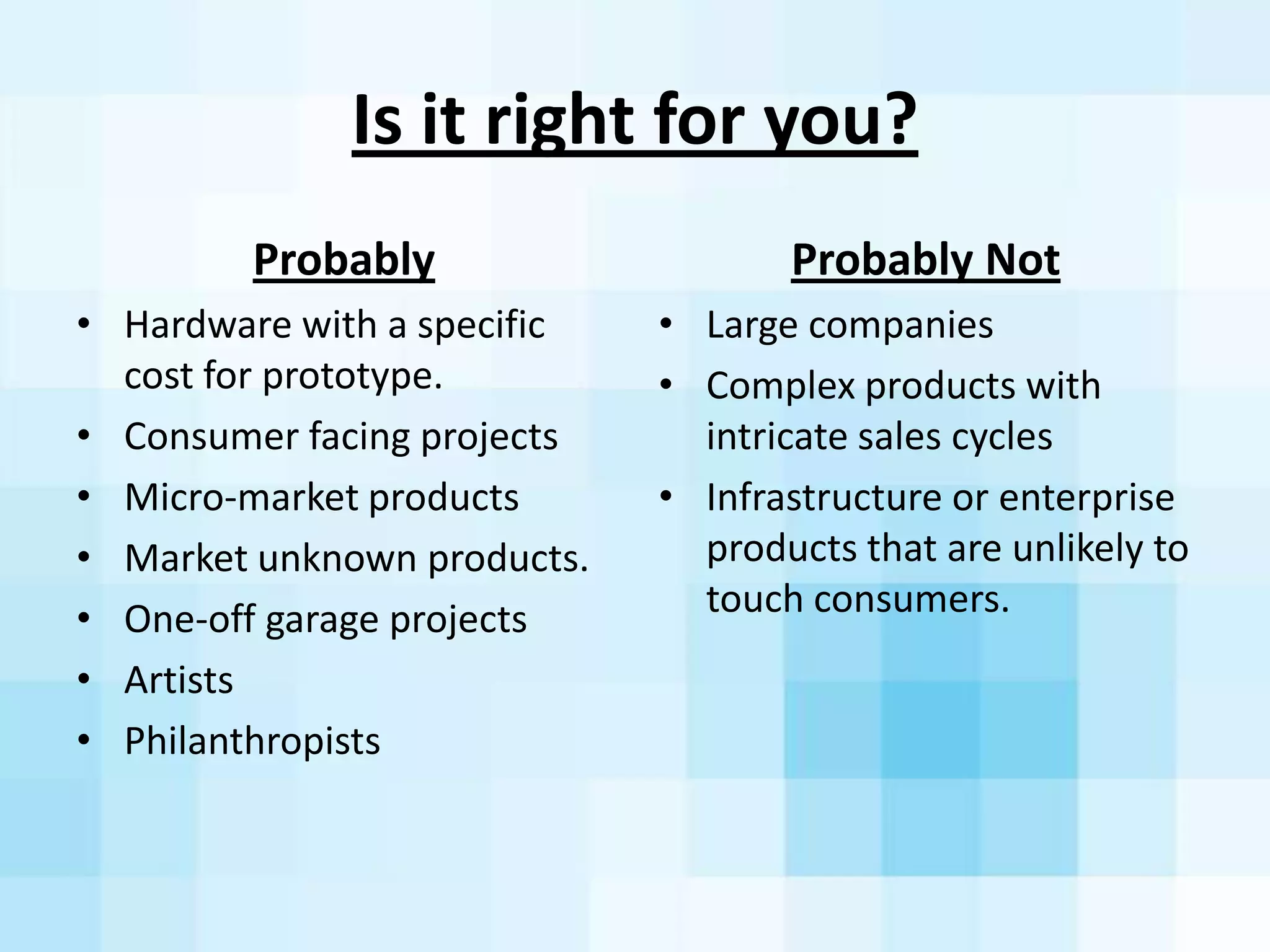 Crowdfunding	
  Then..
• 1884	
  this	
  project	
  ran	
  out	
  of	
  
money.	
  
• Joseph	
  Pulitzer	
  wrote	
  an	
  
arAcle	
  asking	
  for	
  donaAons	
  
to	
  fund	
  project.	
  
 