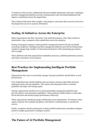 Intelligent Portfolio Management for Optimizing AI Project Success | DOCX