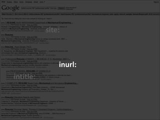 site:



               inurl:
intitle:
 