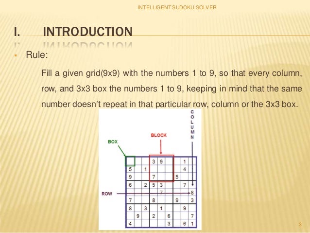 intelligent sudoku solver