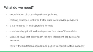 Intelligent Transportation Systems for a Smart City | PPTX