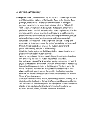 Intelligent tutoring systems | PDF