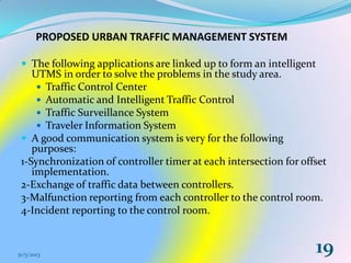 Intelligent urban traffic control system | PPTX