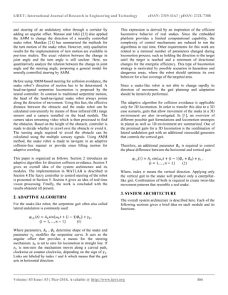 Intelligent vision based snake robot | PDF