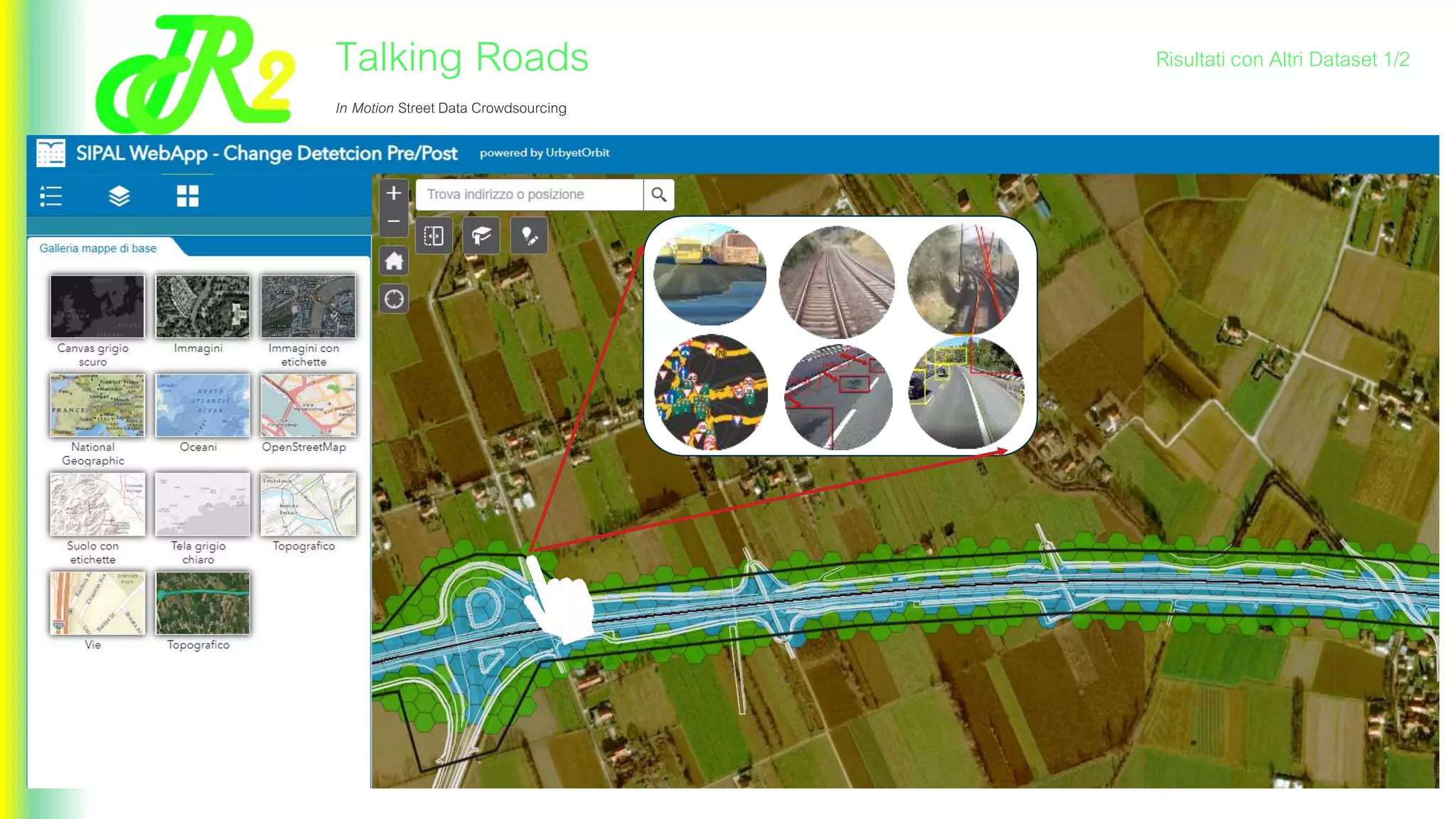 Monza, rilevamento di segnali stradali ed elementi
prossimi alle strade
Risultati con Altri Dataset 1/2Talking Roads
In Motion Street Data Crowdsourcing
 