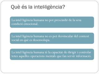 Què és la intel·ligència? 