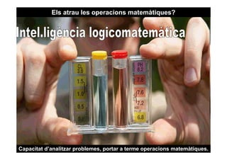 Els atrau les operacions matemàtiques?




Capacitat d’analitzar problemes, portar a terme operacions matemàtiques.
 
