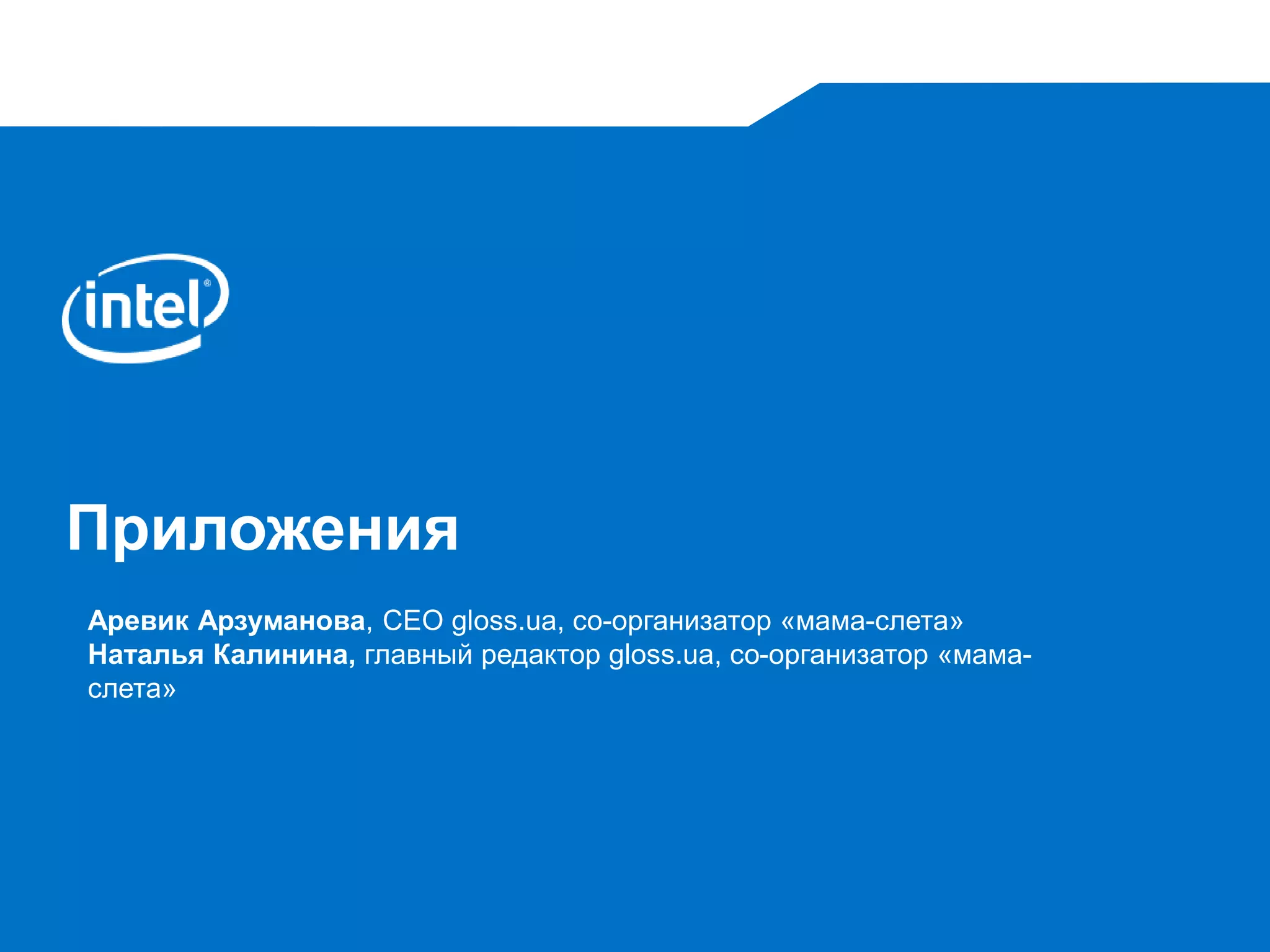 Приложения 
Аревик Арзуманова, СЕО gloss.ua, со-организатор «мама-слета» 
Наталья Калинина, главный редактор gloss.ua, со-организатор «мама- 
слета» 
 