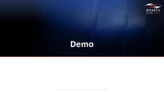 Copyright © 2016 Mirantis, Inc. All rights reserved
Demo
 