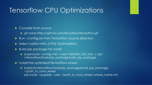 wheel to install how with pip Intel distributed deep learning tensorflow, optimized