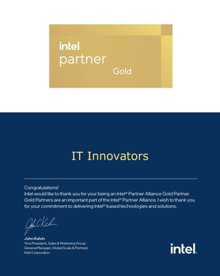 Intel Partnership - Gold Member - 2024