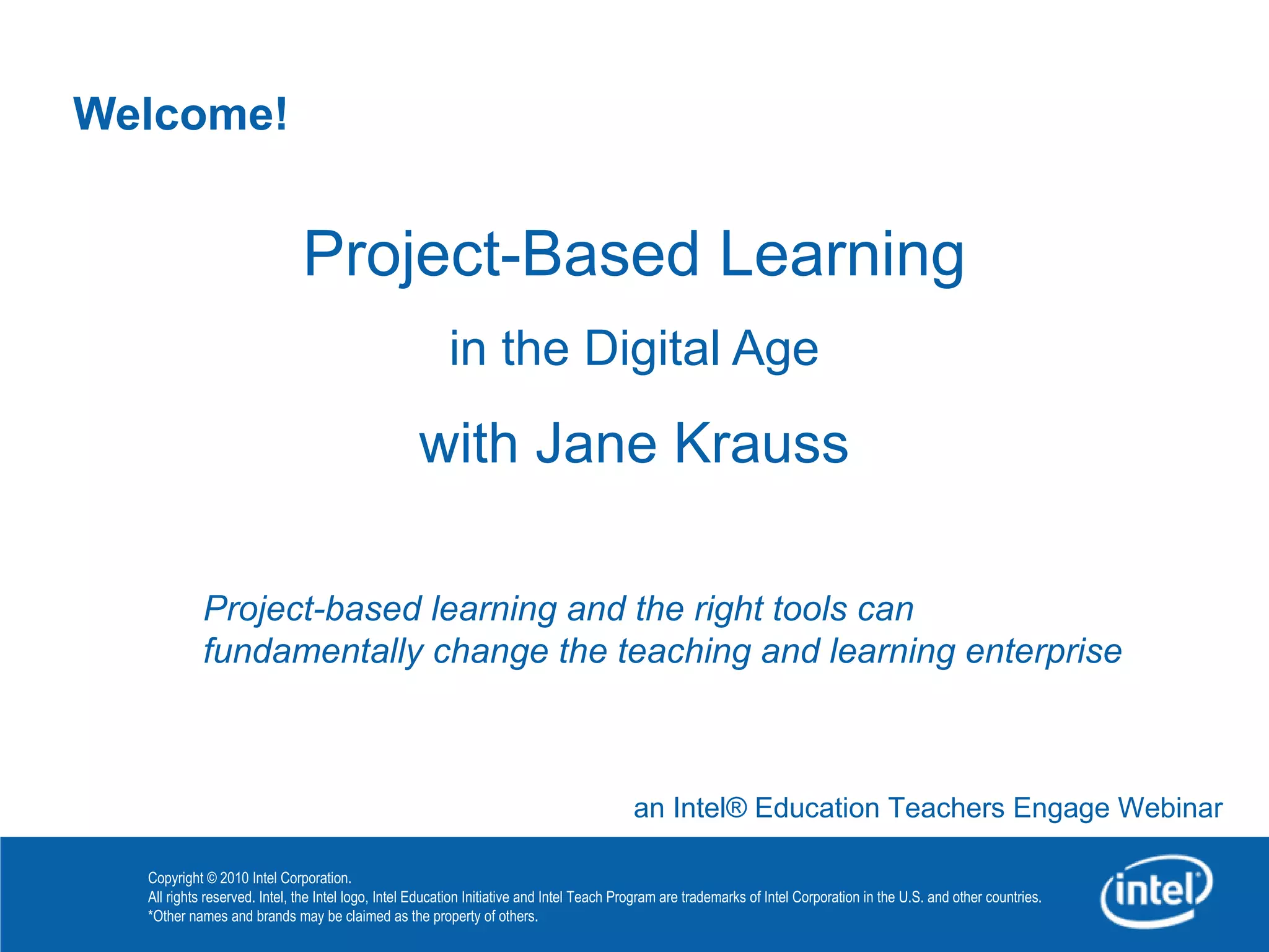 Project-based Learning Primer 12-06-10 | PPT | Education industry ...