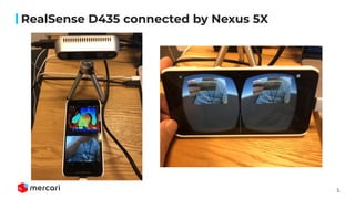 5
RealSense D435 connected by Nexus 5X
 