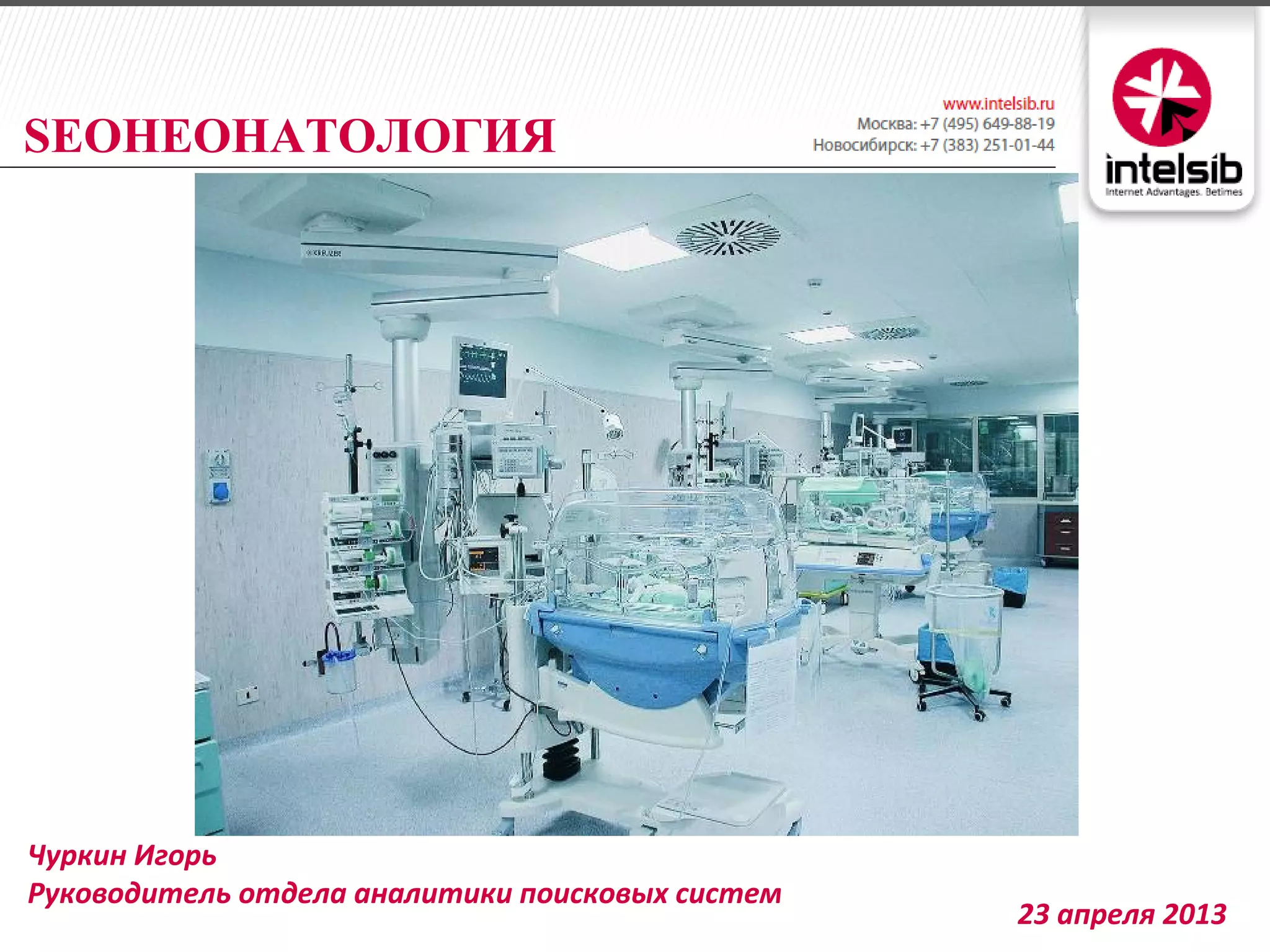 SEOНЕОНАТОЛОГИЯ




Чуркин Игорь
Руководитель отдела аналитики поисковых систем
                                                 23 апреля 2013
                                                            2
 