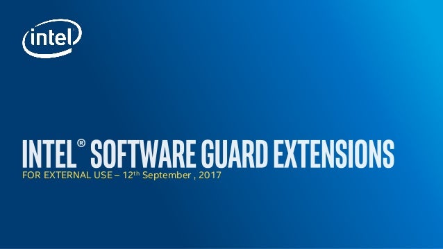 Intel Software Guard Extension