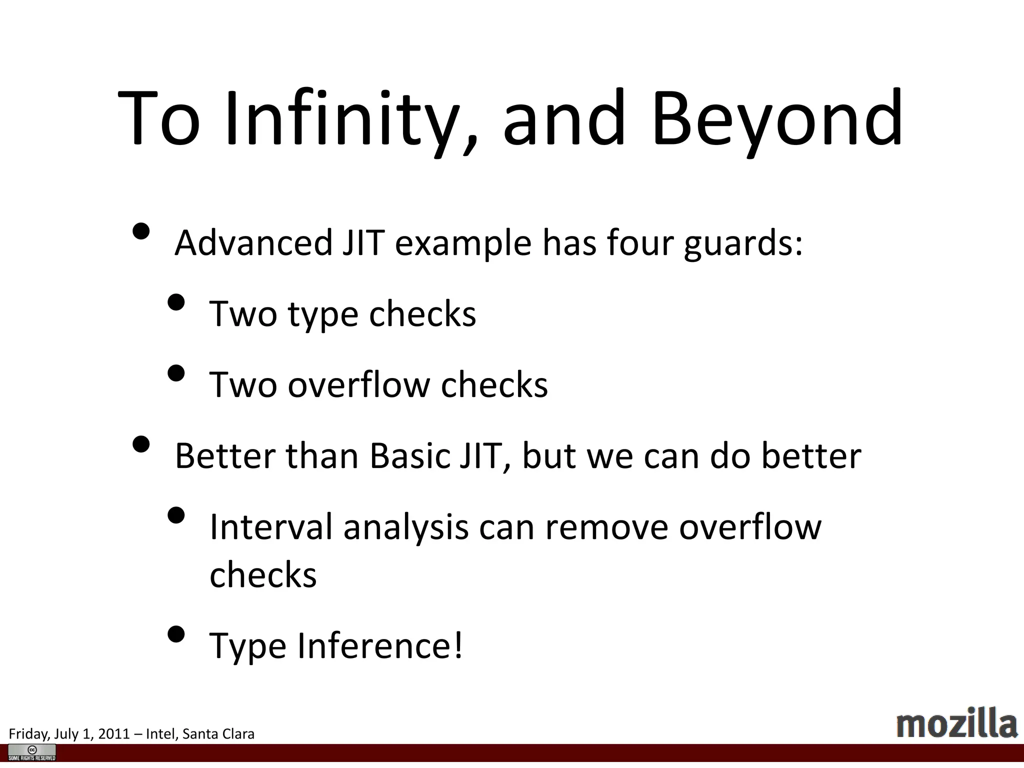 Code Motion?functionAdd(x, n) {varsum = 0;vartemp0 = x + n;for (vari = 0; i < n; i++)        sum += temp0;    return sum;}Let’s try it.