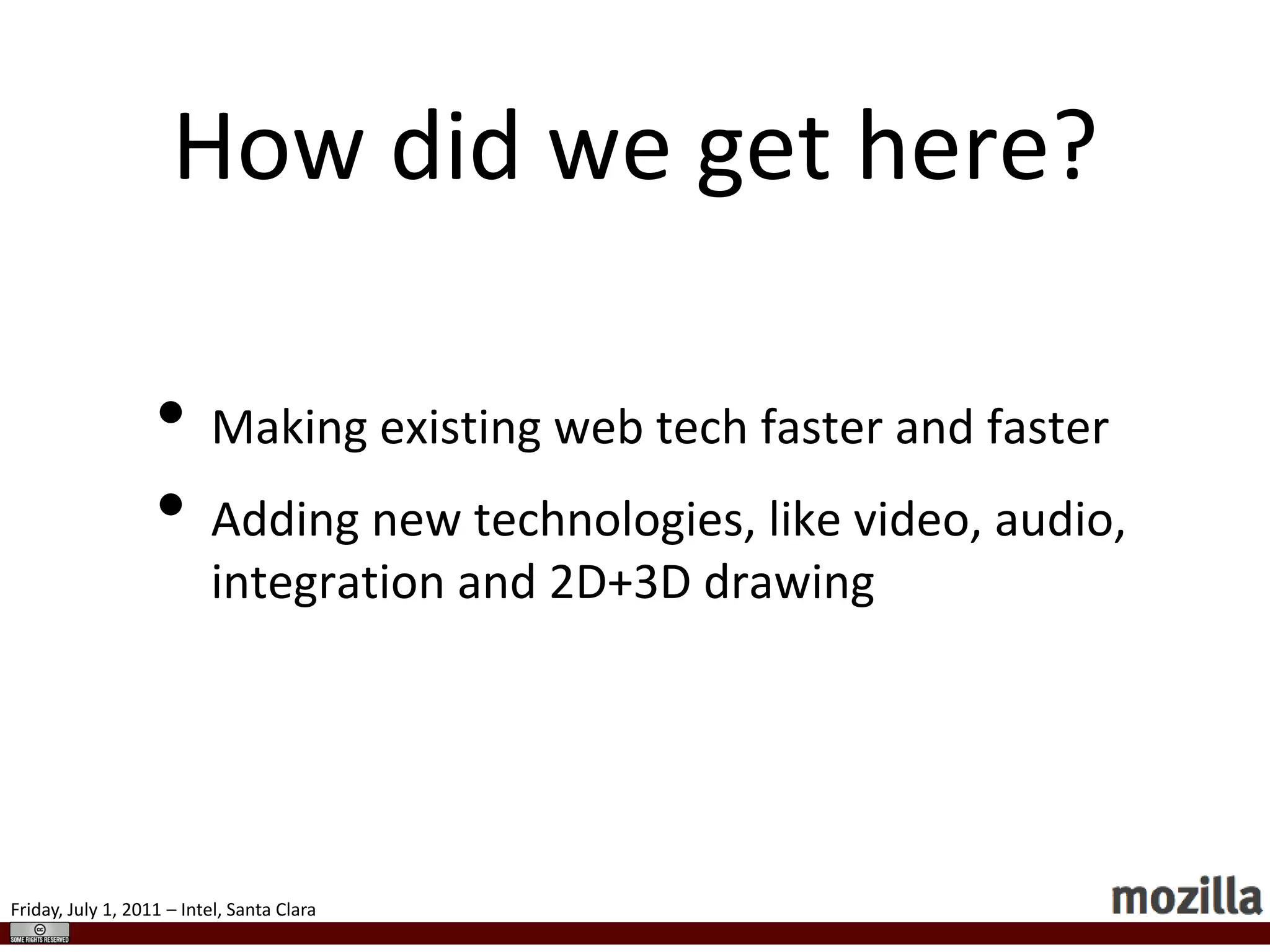 How did we get here?Making existing web tech faster and faster