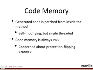 InlineOut-of-lineif (arg0.type != INT32) gotoslow_add;if (arg1.type != INT32)gotoslow_add;R0 = arg0.data;R1 = arg1.data;R2 = R0 + R1;  if (OVERFLOWED)gotoslow_add;rejoin:slow_add:    Value result = Interpreter::Add(arg0, arg1);R2 = result.data;goto rejoin;