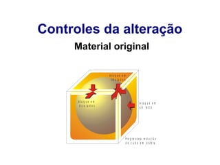 Controles da alteração
Material original
A ta q u e e m
t r ê s la d o s

A ta q u e e m
d o is la d o s

A ta q u e e m
u m la d o

P r o g re s s iv a re d u ç ã o
d o c u b o e m e s f e ra

 
