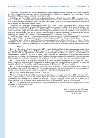 Considérant l’engagement des caisses concernées de rendre compte de la mise en œuvre de la fusion à chacune
des étapes de ...