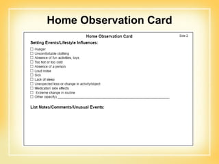 Home Observation Card 