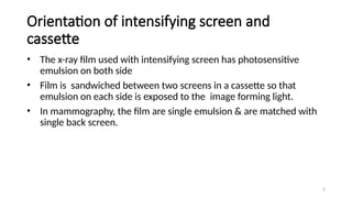 intensifying screen and its types by T.R.B. | PPTX