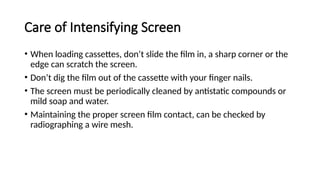intensifying screen and its types by T.R.B. | PPTX