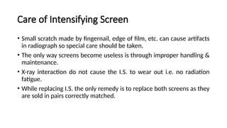 intensifying screen and its types by T.R.B. | PPTX