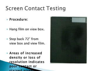 Intensity Screen Intensifying screens | PPT