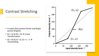 Intensity transformation & histogram processing | PPTX