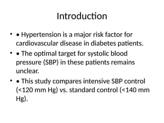Intensive Blood-Pressure Control in Type 2 Diabetes: NEJM 2024 Study ...