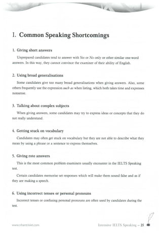 Intensive ielts speaking | PDF