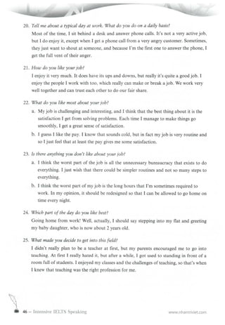 Intensive ielts speaking | PDF