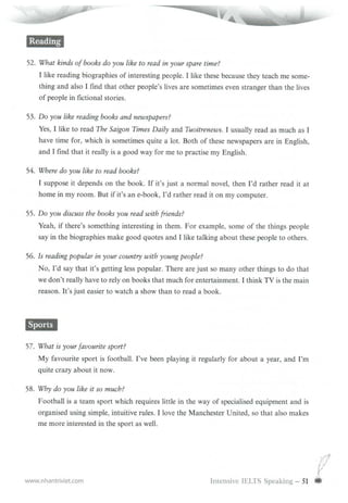 Intensive ielts speaking | PDF