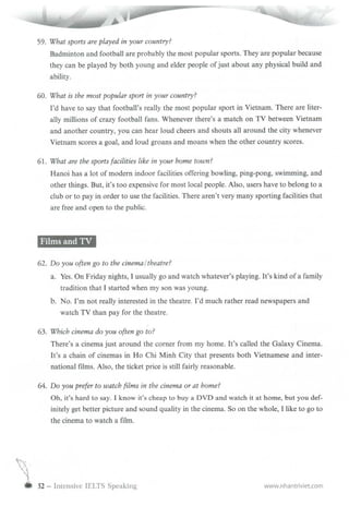 Intensive ielts speaking | PDF