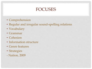 Intensive Reading: Methods and Strategies | PPTX