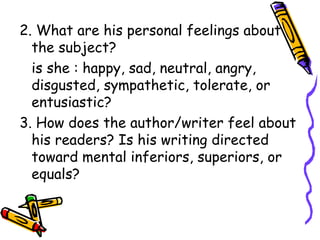 Intent, attitude, and bias | PPT