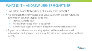 Intent Based Networking turning intentions into reality with network