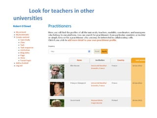 Look for teachers in other
universities
 