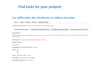 Find tasks for your projects
 
